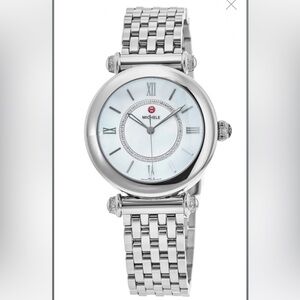 MICHELE Diamond Caber Bracelet Watch Retail $1395. Details & care